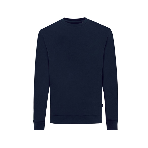Sweater à col rond en coton recyclé Iqoniq Zion - Bleu Marine / XXS
