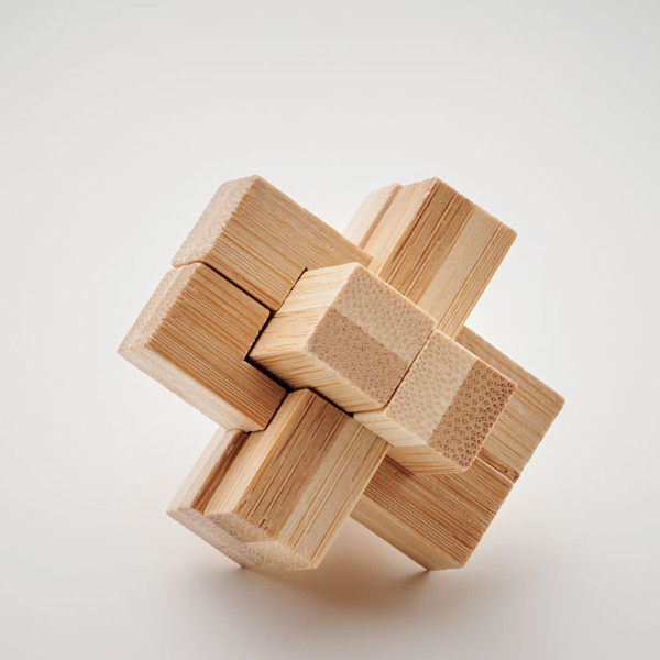 Bamboo puzzle Squarenats, 45x45 mm