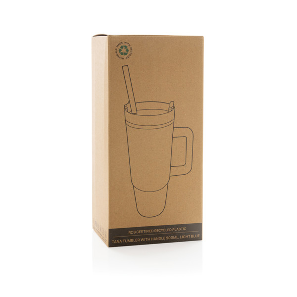 Tana RCS plastic tumbler with handle 750ml - Light Blue