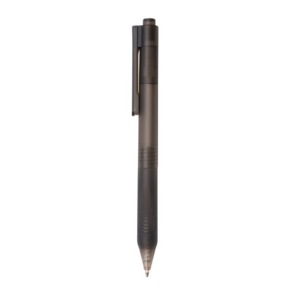 Stylo X9 finition givré avec grip silicone - Noir