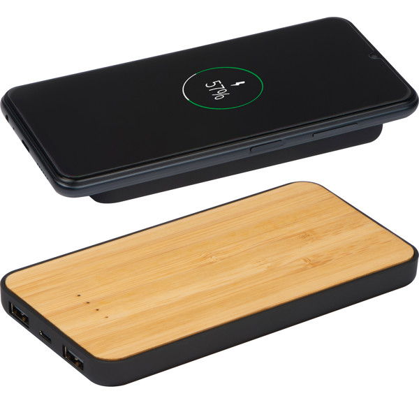 Wireless charger and powerbank, 8000 mAh LIBERO - Beige