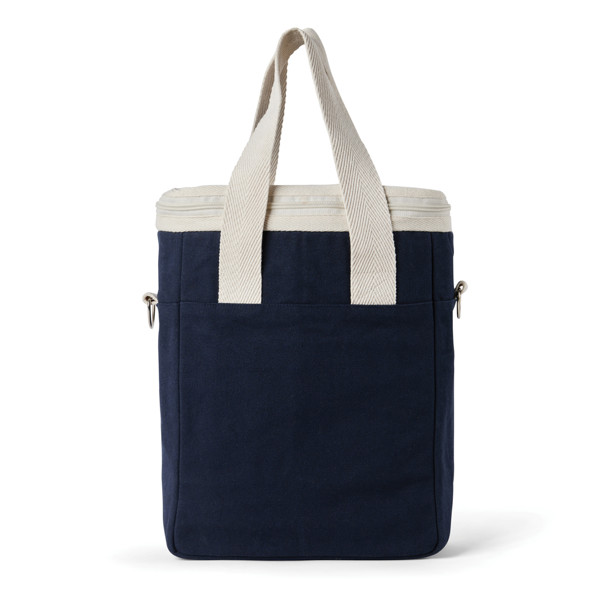 Vinga Volonne cooler tote, recycled canvas 500 gsm - Surf Blue / Off White