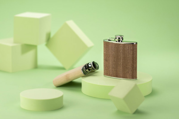 Hip flask RIDLEY 200 ml - brown