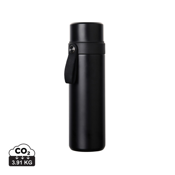 VINGA Tono RCS termoska s dvojitým pohárom 750 ml - Čierna