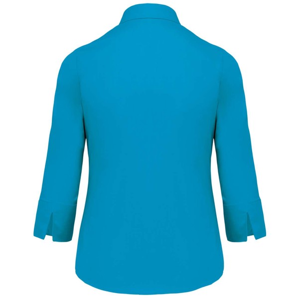 Ladies' 3/4 Sleeved Shirt - Bright Turquoise / S