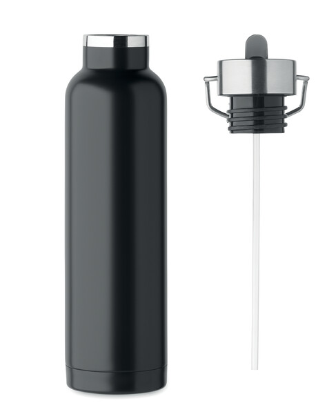 Dvojstenná fľaša 660 ml Riflow - Čierna