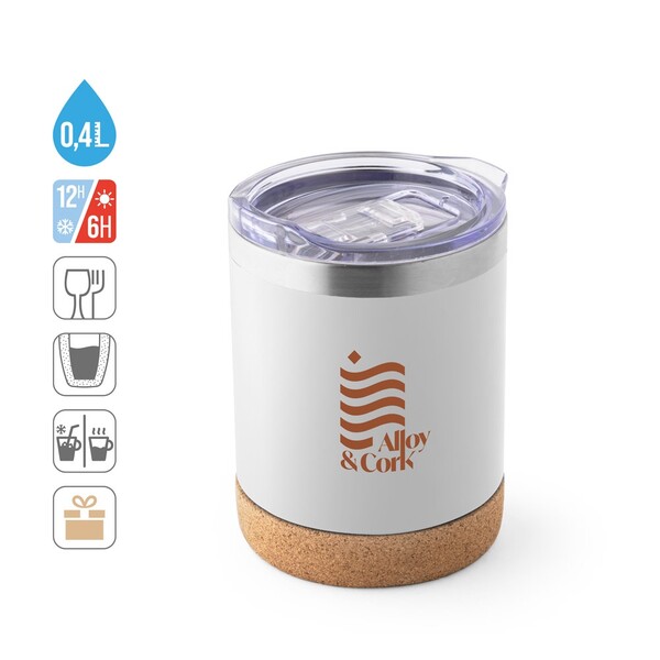 SOLBERG TUMBLER. Putna šalica 400 mL - Bijela