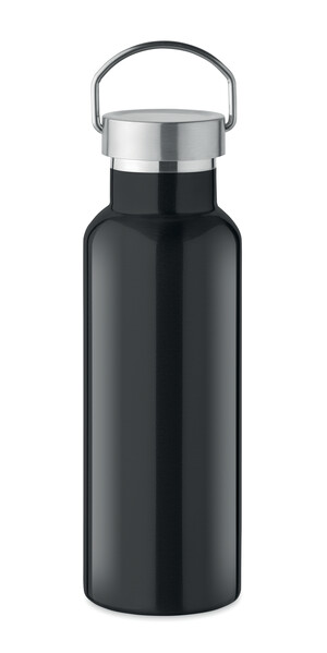 Dvojstenná fľaša 500 ml Florencia - Čierna