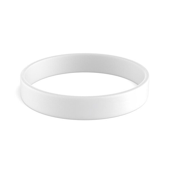Silikonové náramky na míru (12mm width) - Bílá / 20x1.2x0.2cm
