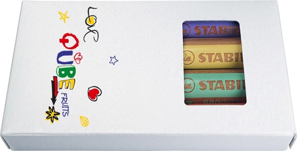 STABILO woody duo Set de 4 crayons de couleur