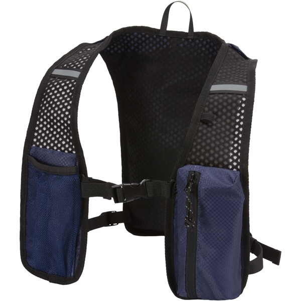 Gilet de course Varyon de 5 L en matériaux recyclés certifiés GRS avec système d’hydratation - Marine