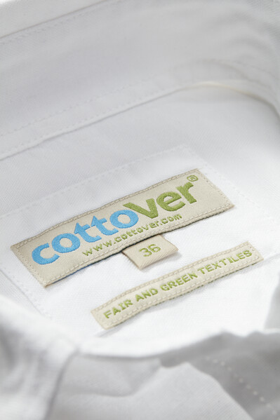 Cottover Gots Oxford Shirt L/S Man white 44