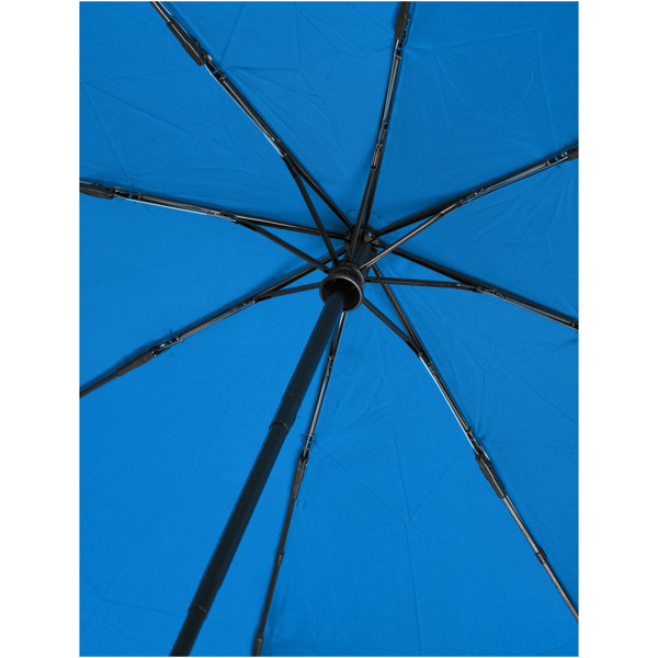Parapluie en RPET pliable 21" à ouverture/fermeture automatique Bo - Bleu process