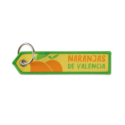 Etiqueta tecida com ponta triangular