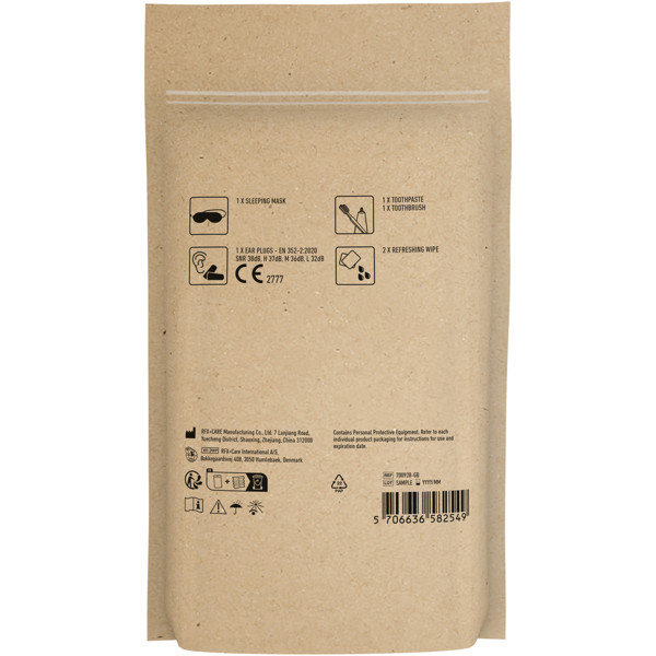 MyKit On Board Travel Set with paper pouch - Kraft Brown