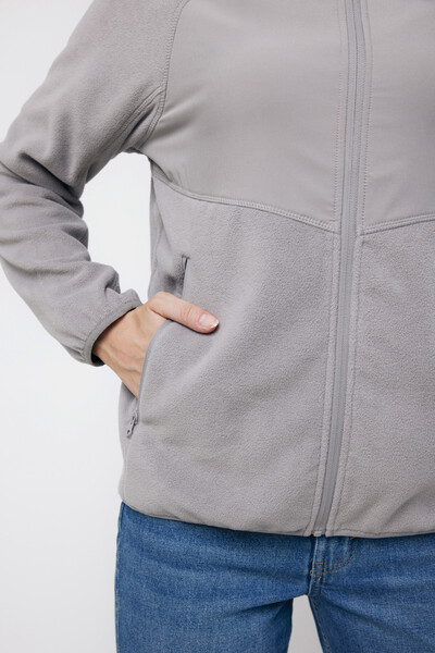 Mikrofleecová bunda IQONIQ Talung 240 g/m² - Storm Grey / 2XL