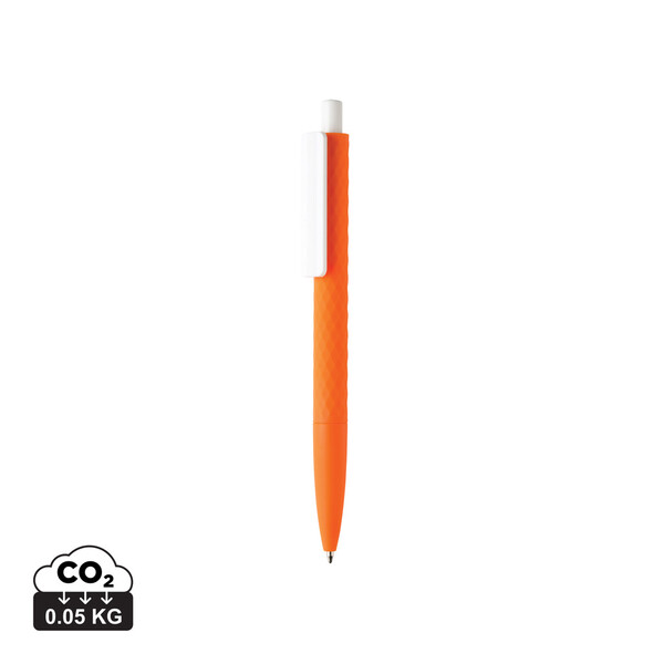 X3 RCS certifikované R-ABS pero so soft-touch povrchom - Oranžová / Biela