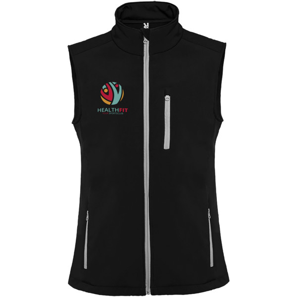 Nevada unisex softshell vest - Ensfarvet sort / XL