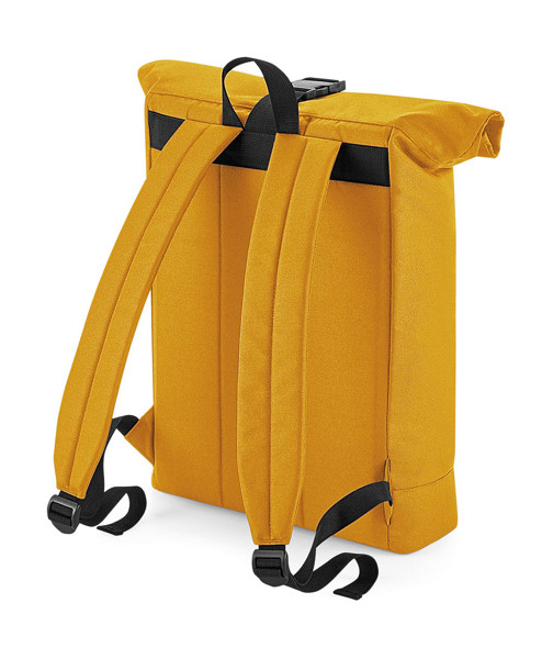 Recycled Roll-Top Backpack - Black / ONE SIZE