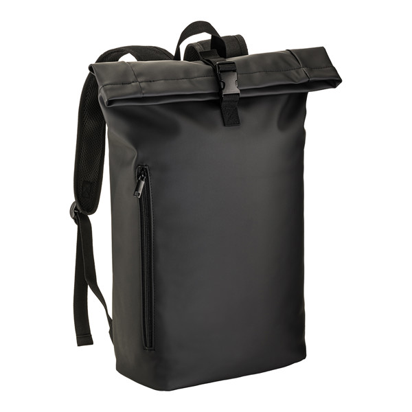 Pu Laptop Backpack (15). - Black