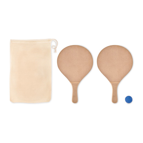 Set za tenis na plaži Raquet, MDF vesla 375x190 mm