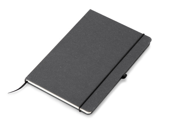 Notebook in recycled PU, GLITZO A5 - black