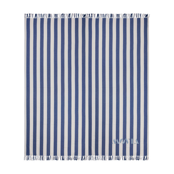 VINGA Serviette hammam XXL Ornos GRS - Bleu / Blanc