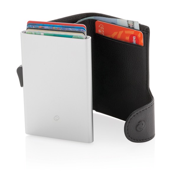 C-Secure RFID card holder & wallet - Black / Silver