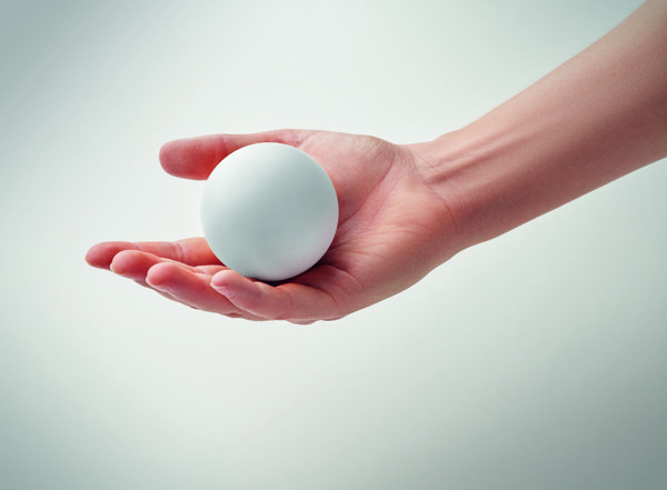 Rubber bouncing ball Funball - White