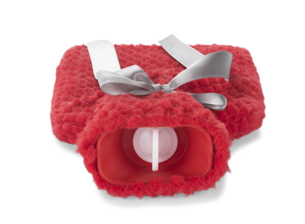 Hot water bottle LIDO - red