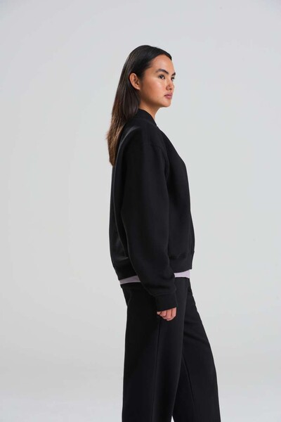 Signature Heavyweight Bomber Sweat - Deep Black / S