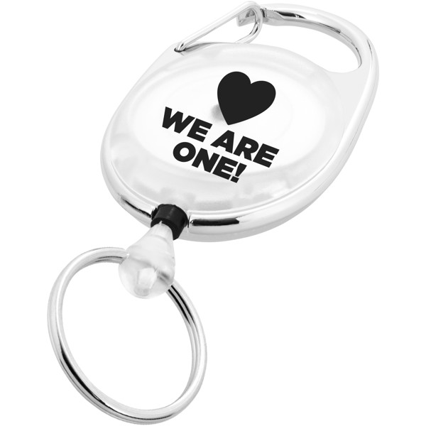 Porta-chaves com clipe extensível "Gerlos" - Branco