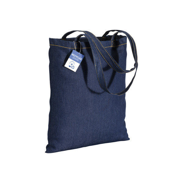 80 G/M2  Denim Recycled Cotton  Shopping Bag, Long Handles