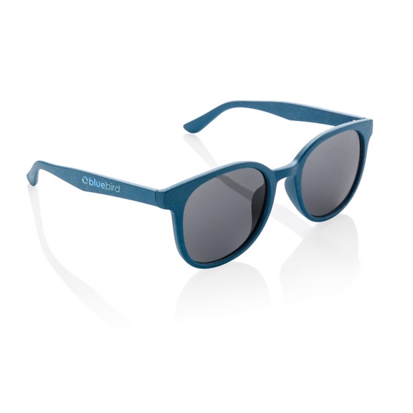 Lunettes de soleil en fibre de paille - Bleu