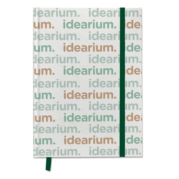 A5 paper hard cover notebook with your design printed sheets - Deep Forest Green / Deep Forest Green