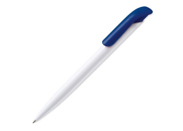 Stylo bille Atlas aux couleurs opaque - Blanc / bleu foncé