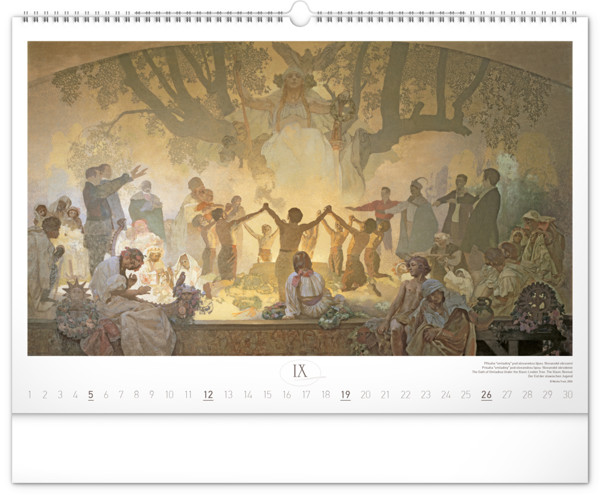 Notique Nástěnný Kalendář Slovanská Epopej – Alfons Mucha 2027, 48 x 33 cm