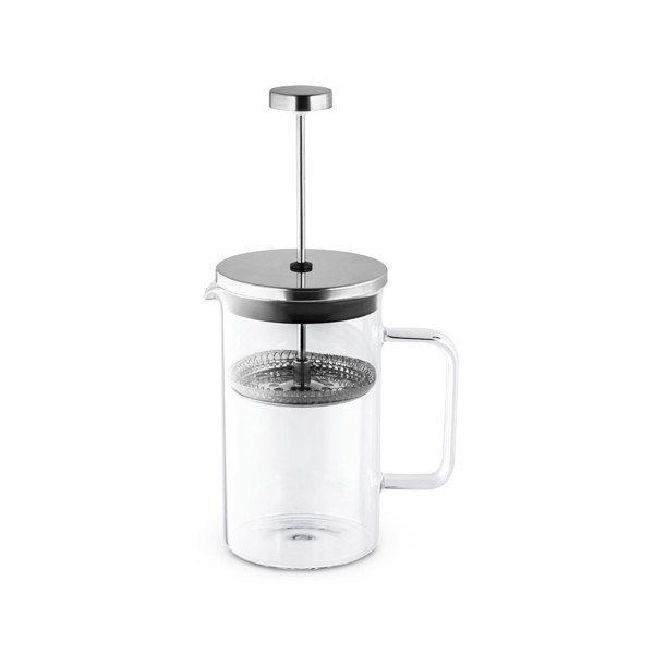 JENSON. Cafetière 600mL en verre borosilicate et acier inox