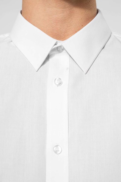 Men’S Poplin Easy Care Polycotton Shirt - White / L