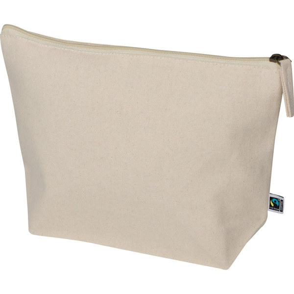 Fairtrade cotton toiletry bag HENRYK - Beige