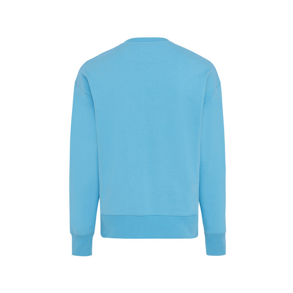 Sweater à col rond en coton recyclé Iqoniq Kruger - Tranquil Blue / XXS