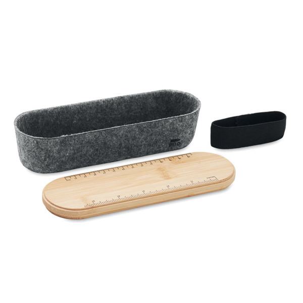 MB - RPET felt pencil case with lid Mile