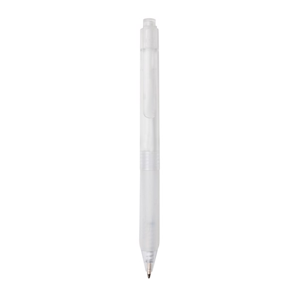 X9 frosted pen with silicone grip - White