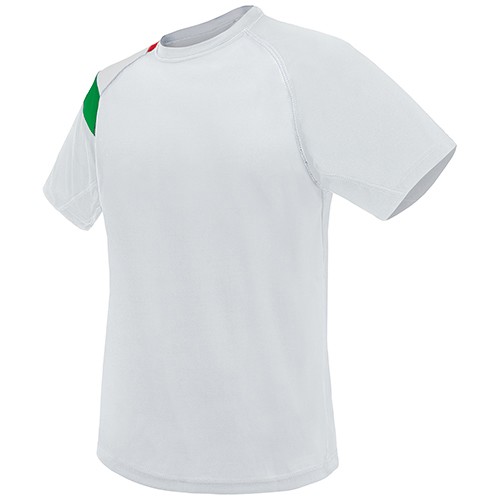 T-SHIRT DRY&FRESH DRAPEAU ITALIEN "NATIONS" - Blanc