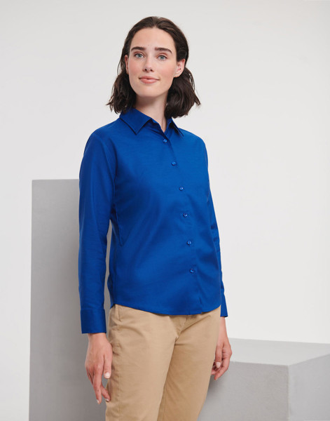 Ladies' Classic Oxford ShirtLS - White / XS (34)