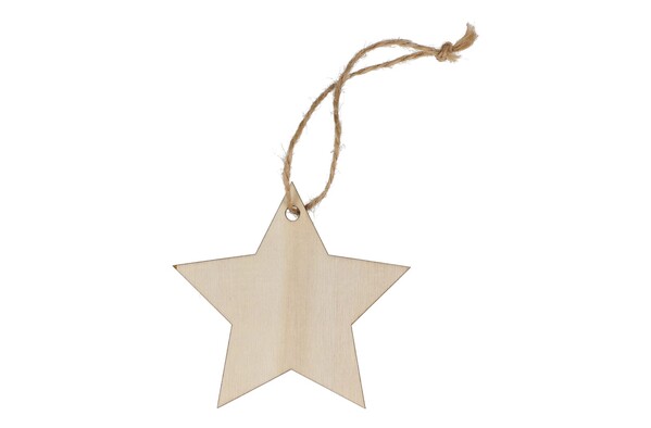 Ornement de Noël en bois en forme d'étoile