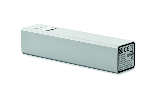 Power bank 2600 mAh Poweraluc - Matt Silver