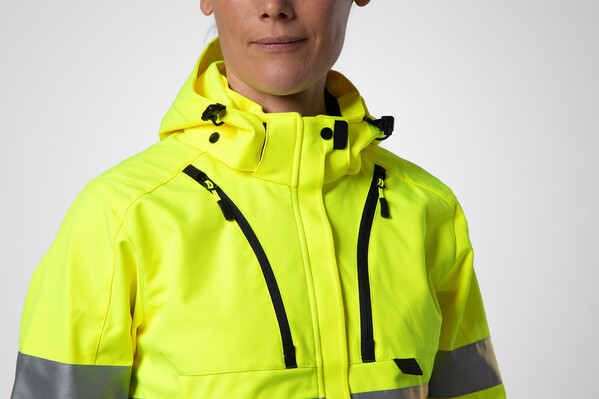 6423 3 LAYER JACKET HV LADY Yellow/black XXXL