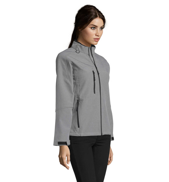 ROXY WOMEN SOFTSHELL ZIPPED - Grey MelangeXL