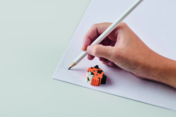 Holzbleistift mit Radiergummi Circo - Weiß